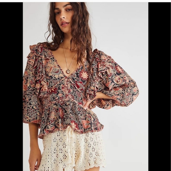 House of Harlow 1960 Jipur   floral top size XL - Picture 8 of 10